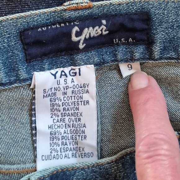 Vintage Yagi Jeans.Size 9.Flared bottoms with fringe. Made in Russia.New. Tags! - Picture 6 of 6